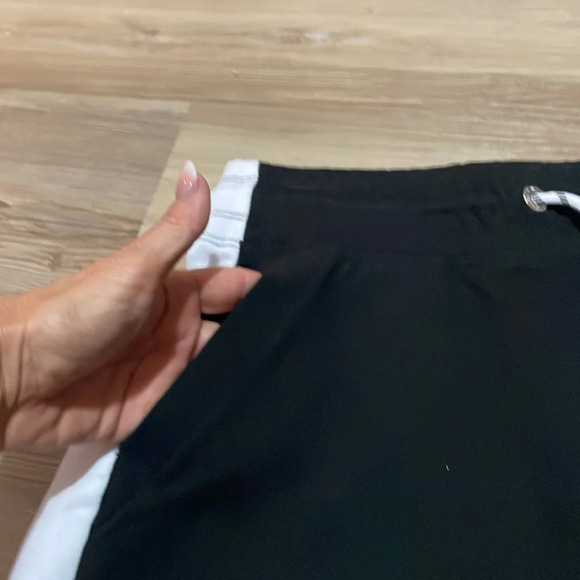 Calvin Klein Side Stripe Athletic mini Skirt Drawstring Size S Black Active - Picture 9 of 13